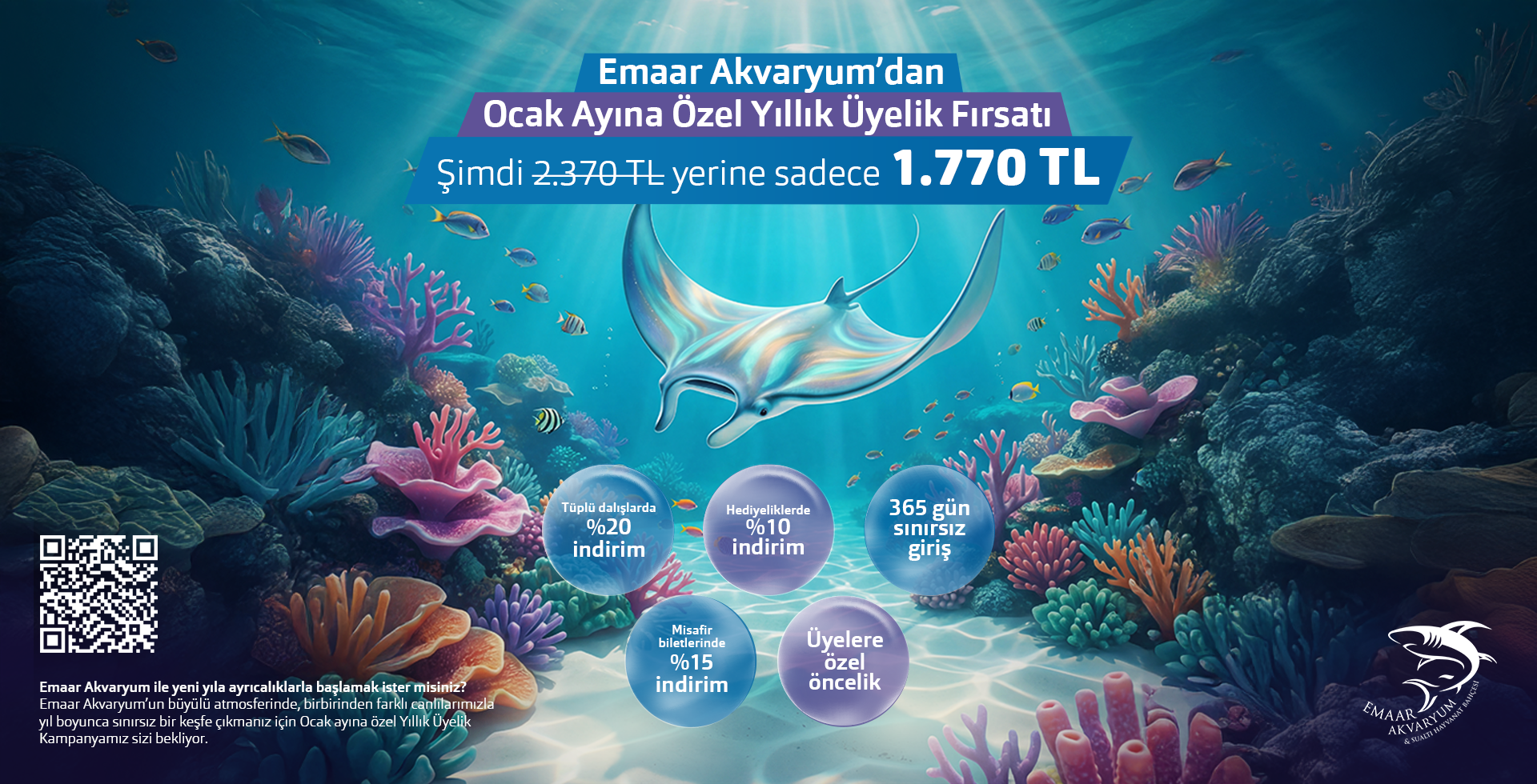 Emaar Akvaryum yıllık üyelik kampanyası
