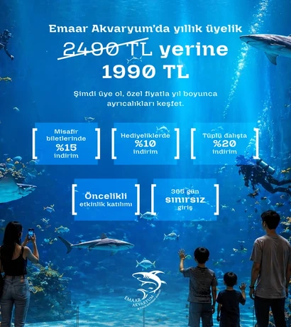 Emaar Akvaryum yıllık üyelik
