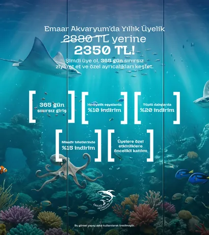 akvaryum yıllık üyelik kampanyası